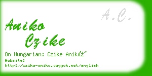 aniko czike business card